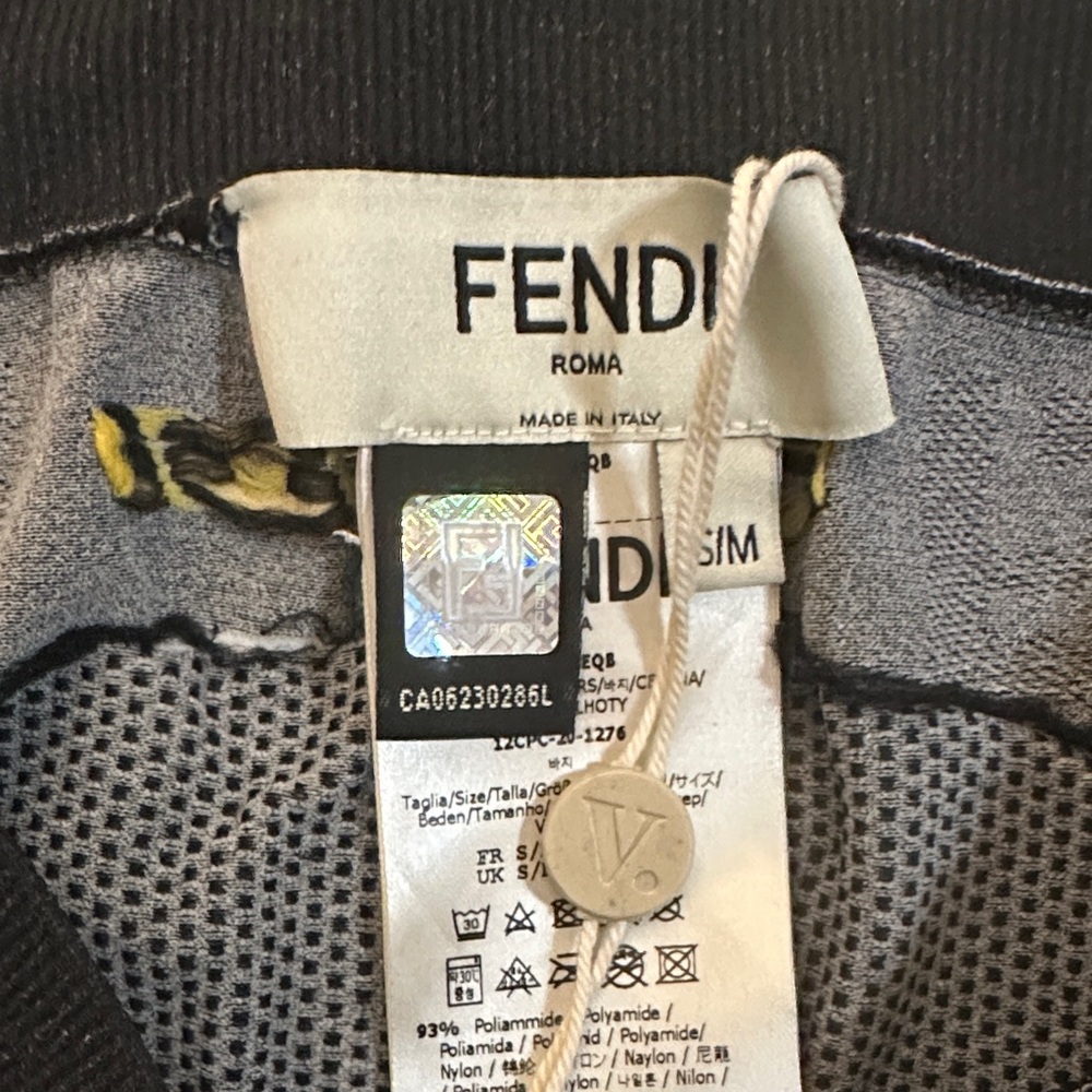 Fendi Black and Cream Textile